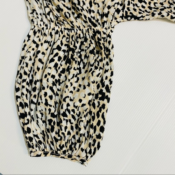 WITCHERY Womens Size 6 Ladies Animal Print Gathered Top Size 6 - Picture 12 of 16